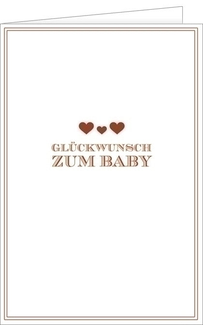 Geburtskarte GLÜCKWUNSCH ZUM BABY