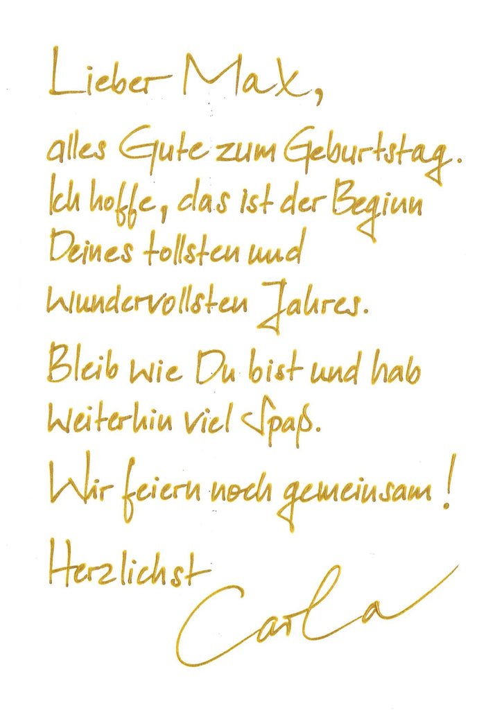 GEBURTSTAGSKARTE HANDLETTERING AUF KRAFTPAPIER