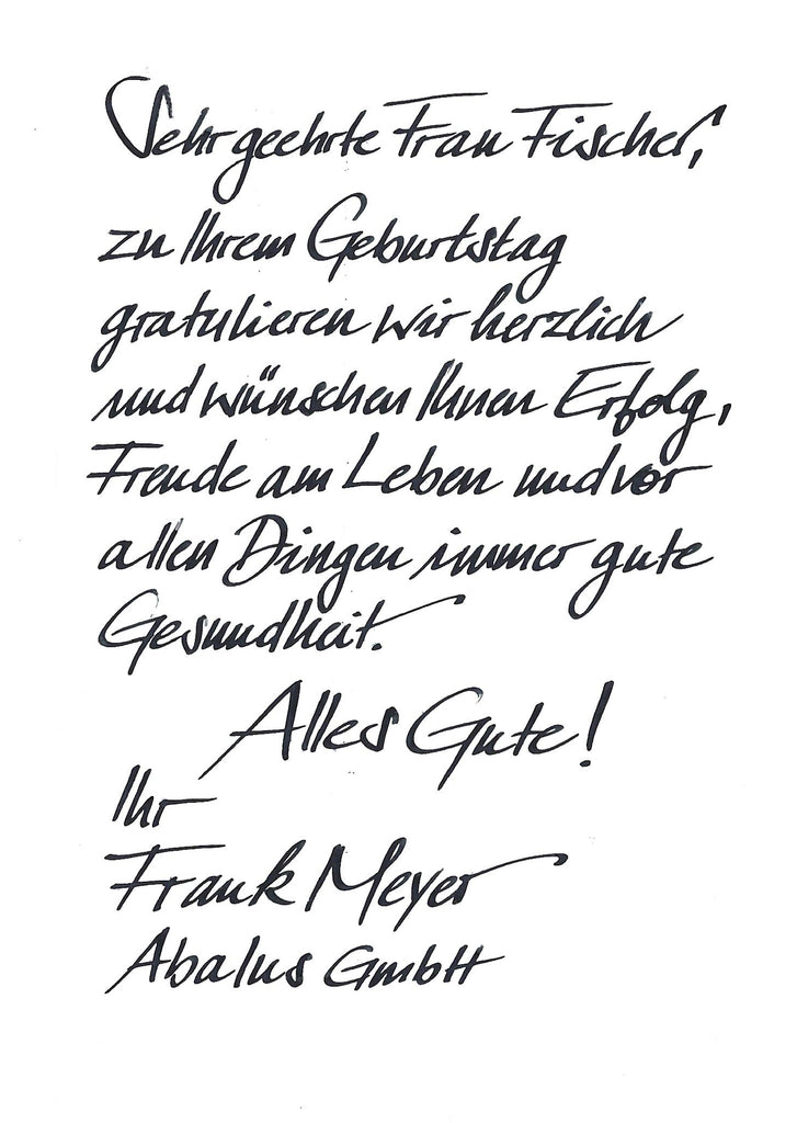GEBURTSTAGSKARTE HANDLETTERING AUF KRAFTPAPIER