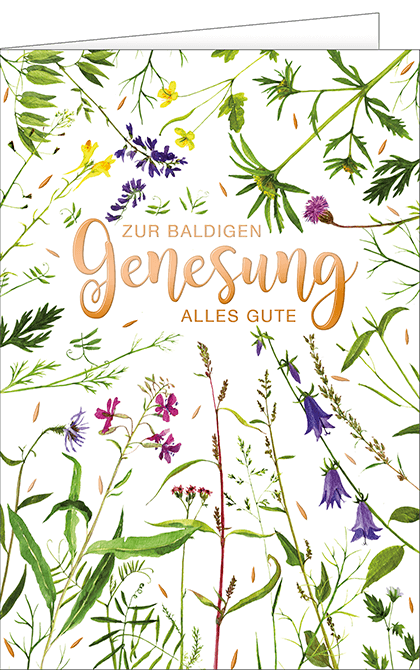 Genesungskarte WIESENBLUMEN